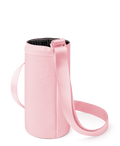 Soft pale pink ribbed fabric product with contrasting interior detail visible