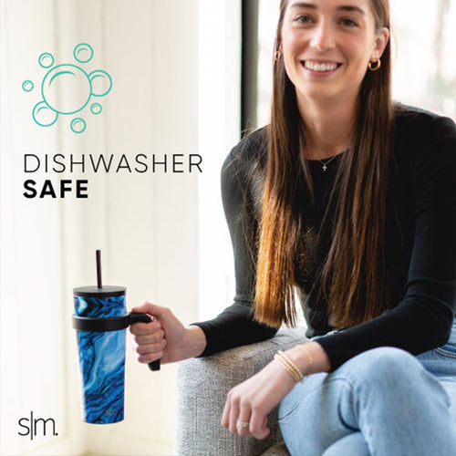 Diagram showing classic handle design with soft cream background, bright blue accents, dark charcoal black and light denim blue clothing elements displayed for product information reference.