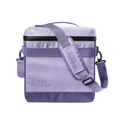 Purple ombré tote bag transitioning from pale lavender at top to deep saturated purple at bottom, dual-tone color scheme design.