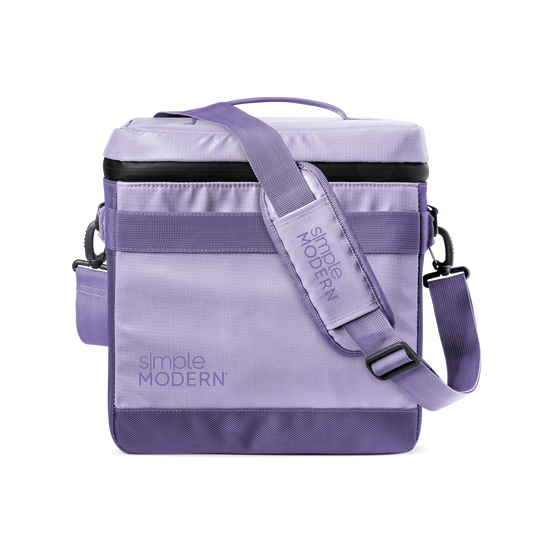 Purple ombré tote bag transitioning from pale lavender at top to deep saturated purple at bottom, dual-tone color scheme design.