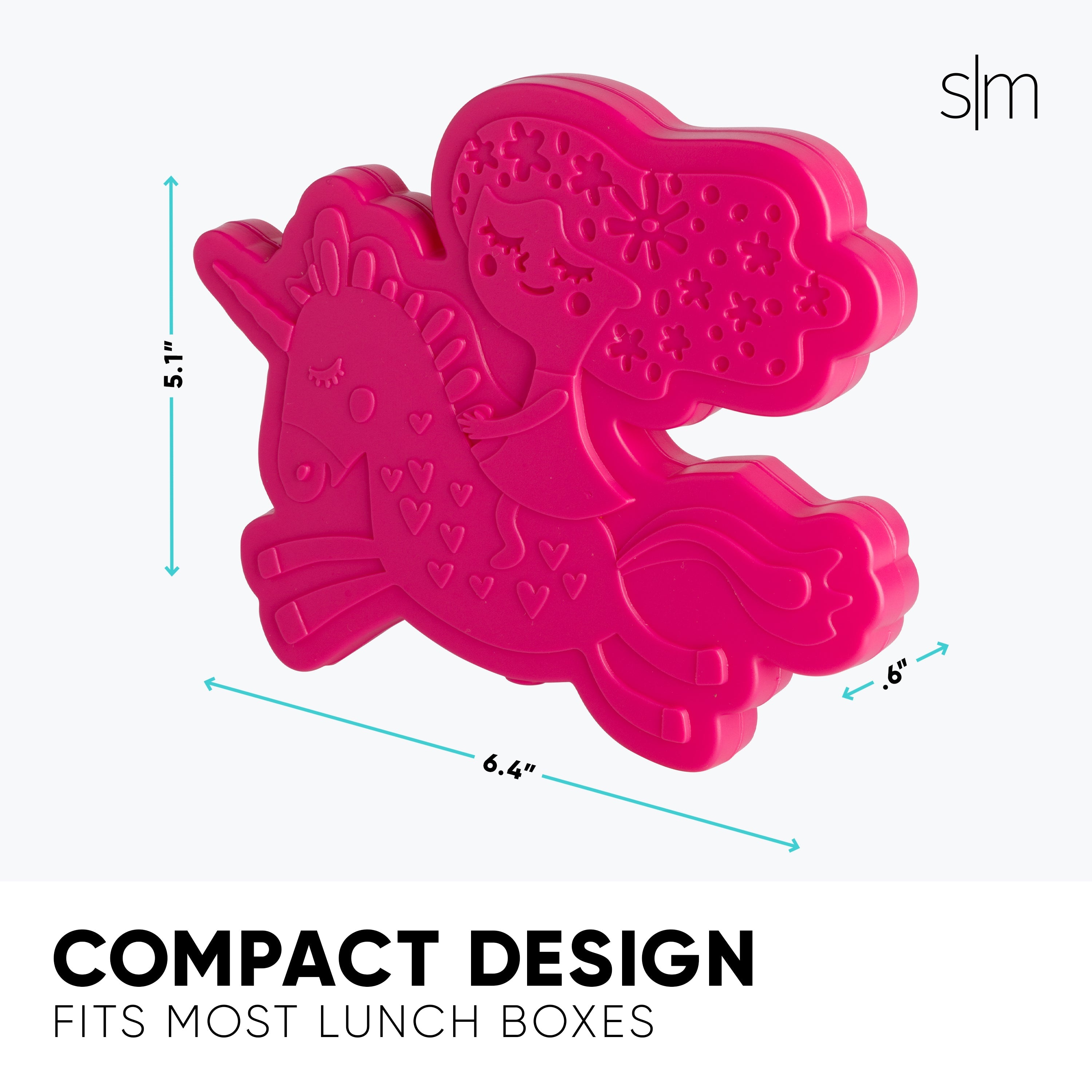 Hot pink background with cyan blue arrows and measurement indicators showing technical design or layout diagram