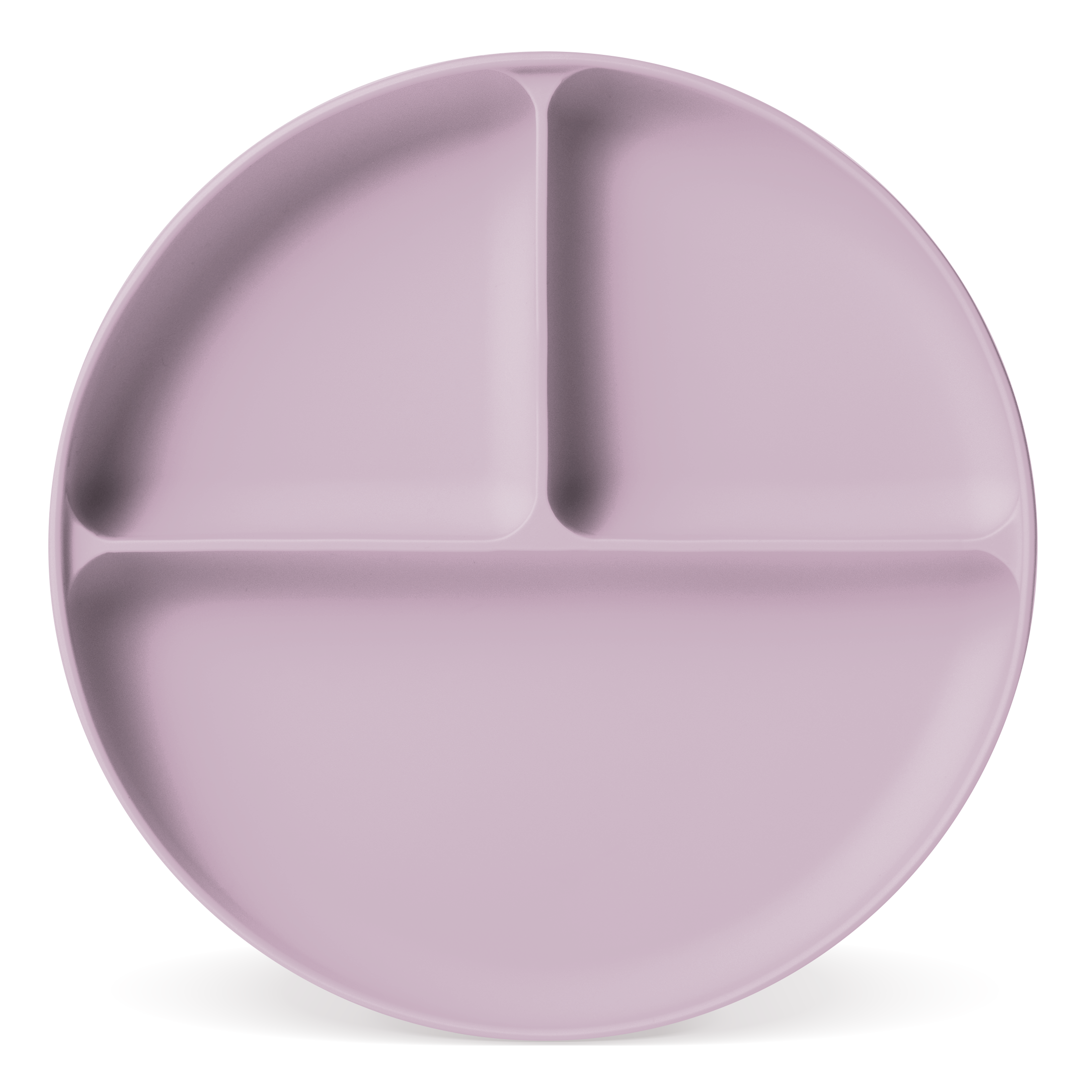 Lavender-pink decorative plate with subtle shadow detailing on white background, displayed at an angle to show three-dimensional form