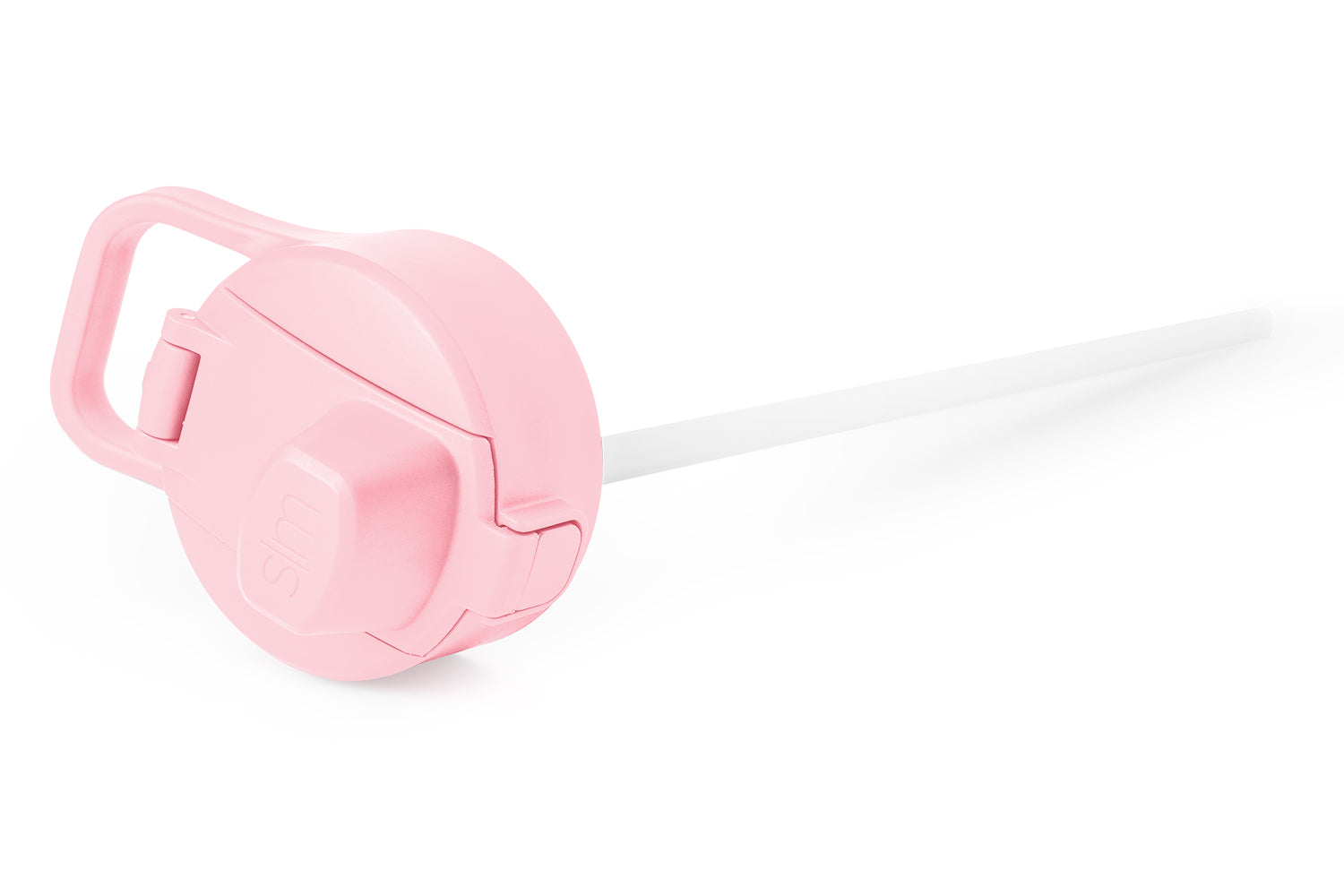 Soft pink container lid with white background