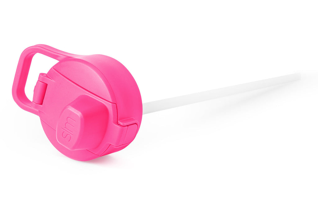 Hot pink product lid against white background