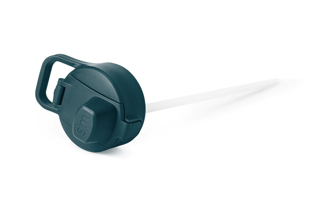 Deep teal lid with clear translucent component, modern professional design