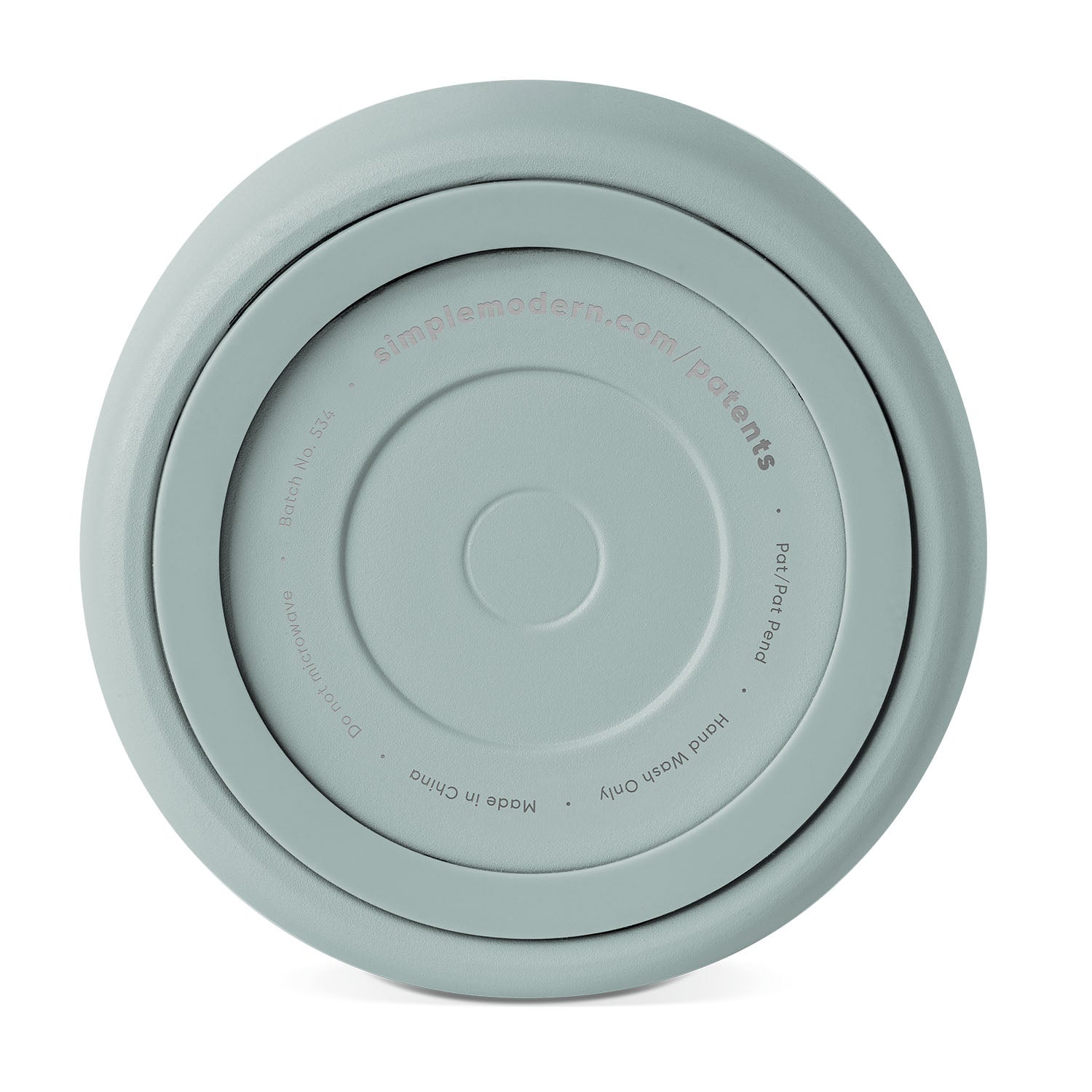 Silicone bottom in soft sage green color for ICE-100-SGS product, shown against neutral background with uniform muted celadon tone throughout