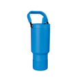 Bright blue modern drinkware with sleek minimalist design