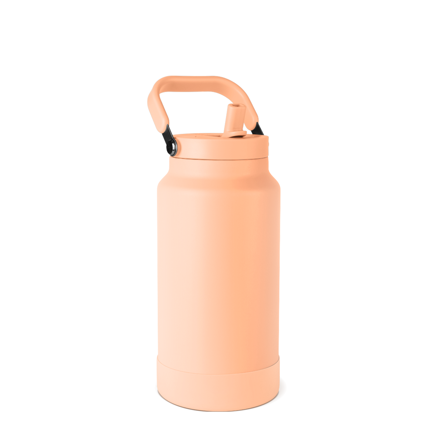 Soft peachy-salmon colored water bottle with muted pastel finish, shown against white background. Bottle features matching colored base and lid with clean, minimal design.