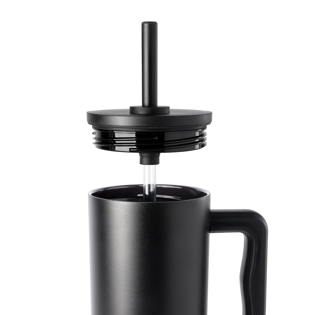 Trek product featuring easy-to-clean design in charcoal black and gunmetal gray against white background